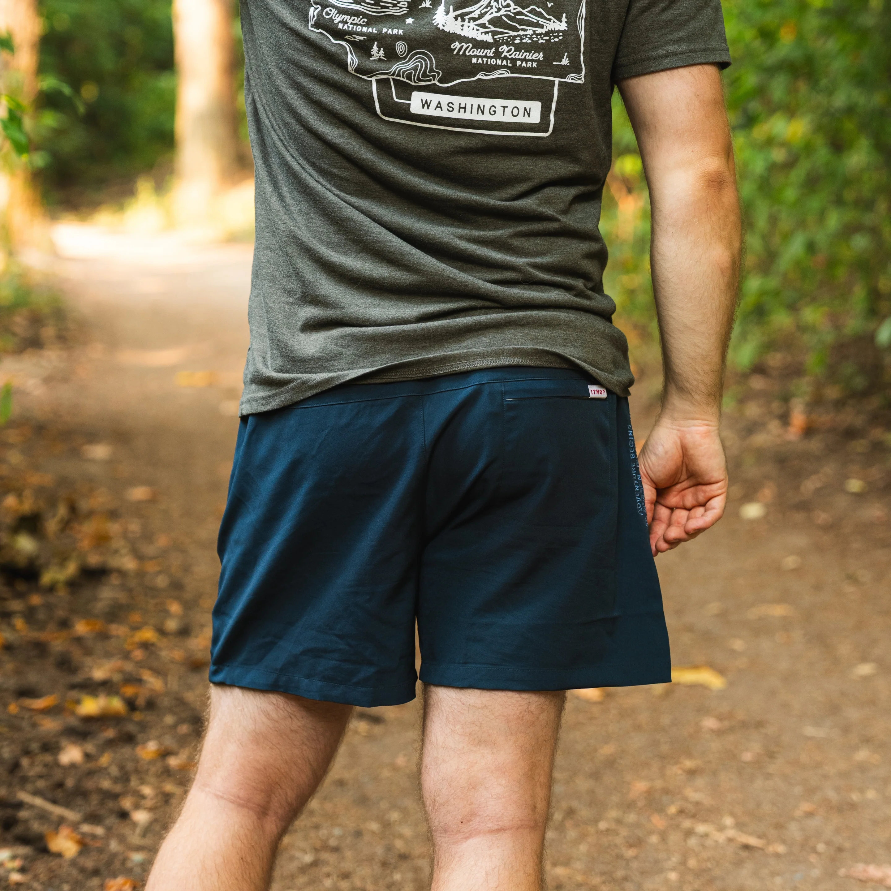 Athletic 5 Inch Recycled Shorts - Cascade Blue - Image 5