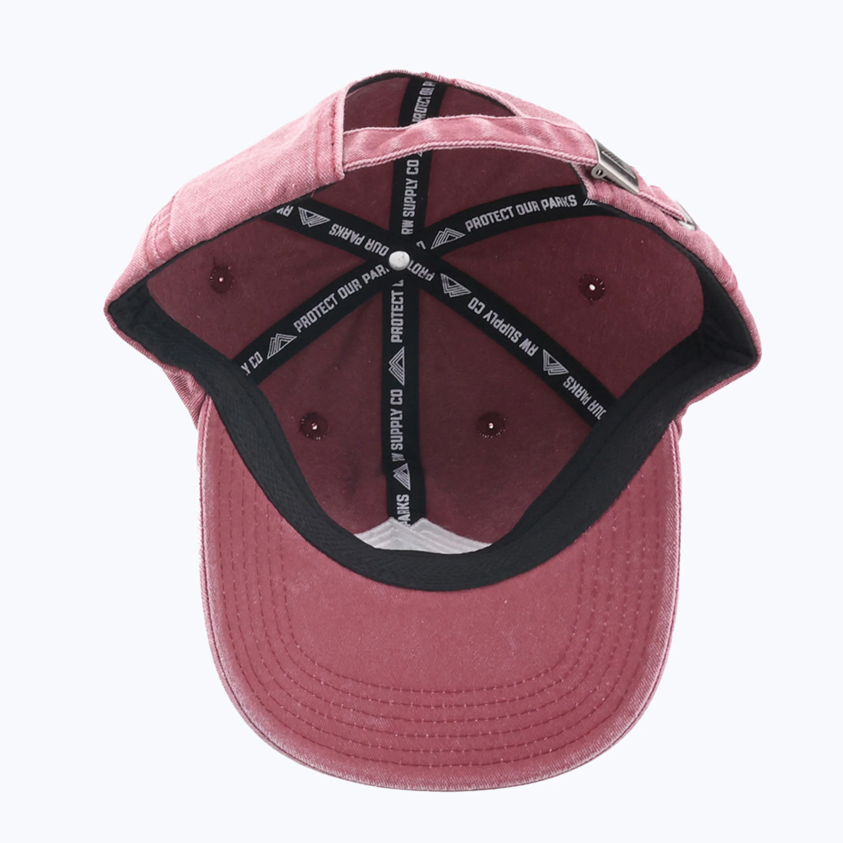 Logo Vintage Wash Dad Cap - Maroon - Image 5