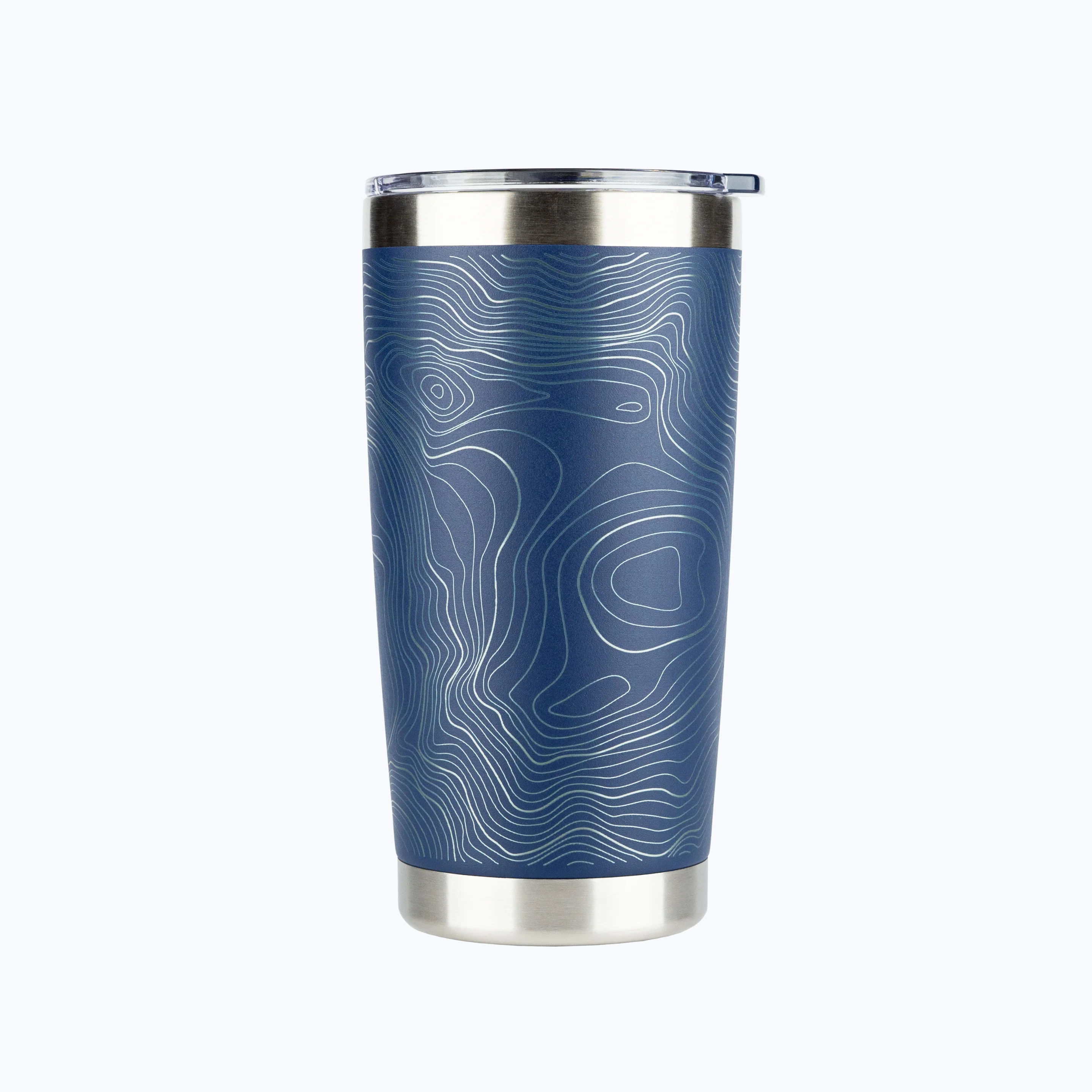 Mount Rainier National Park Topo Travel Coffee Tumbler (20oz) - Navy - Image 3