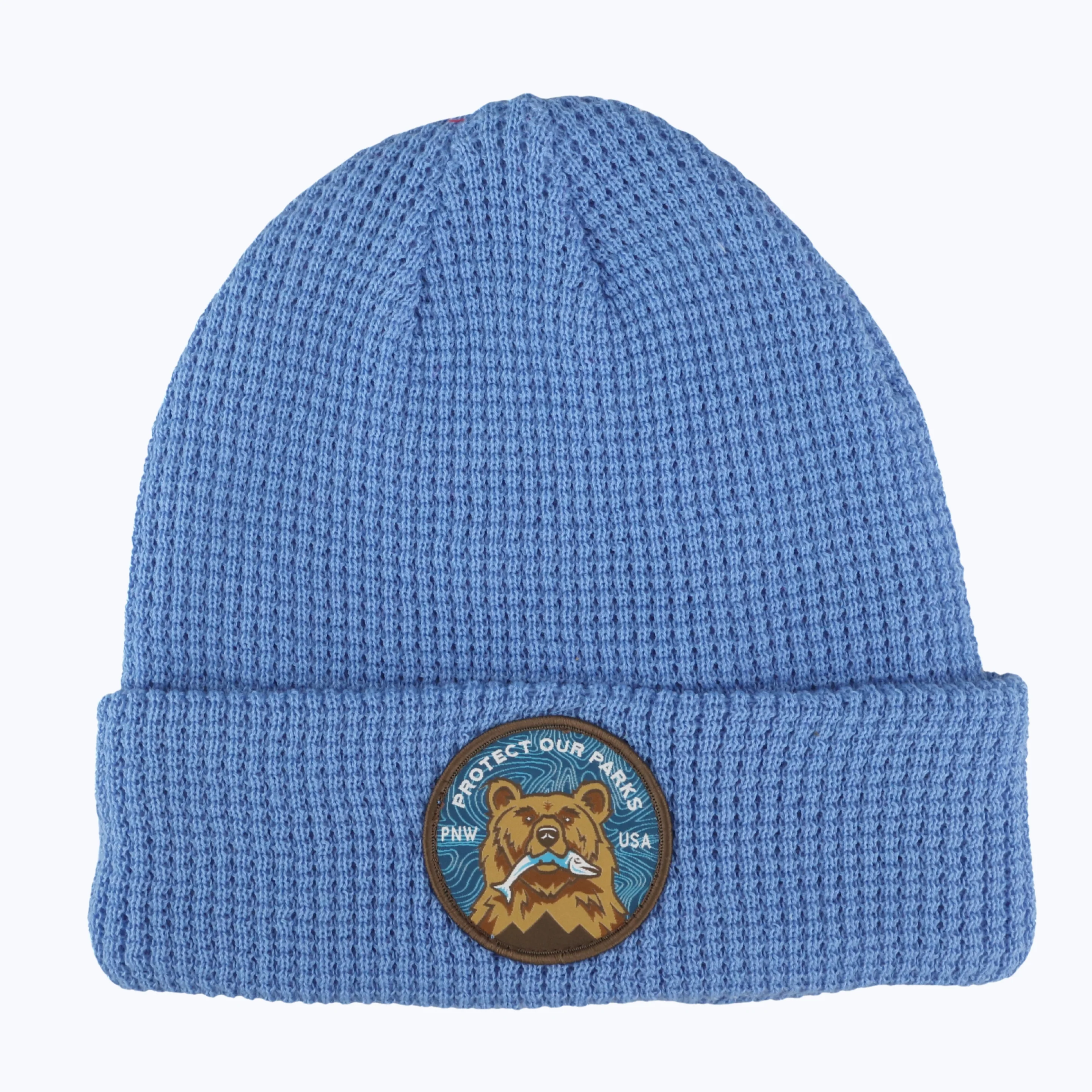 Protect Our Parks Bear Recycled Waffle Beanie - Image 4
