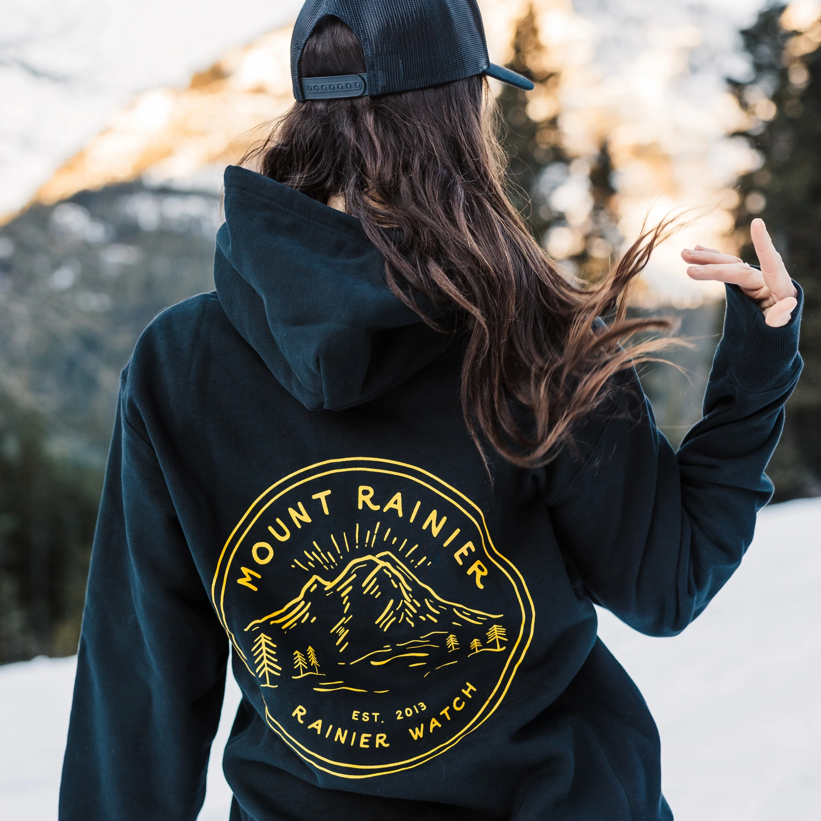 Ranger Hoodie Sweatshirt - Heavyweight - Black - Image 6