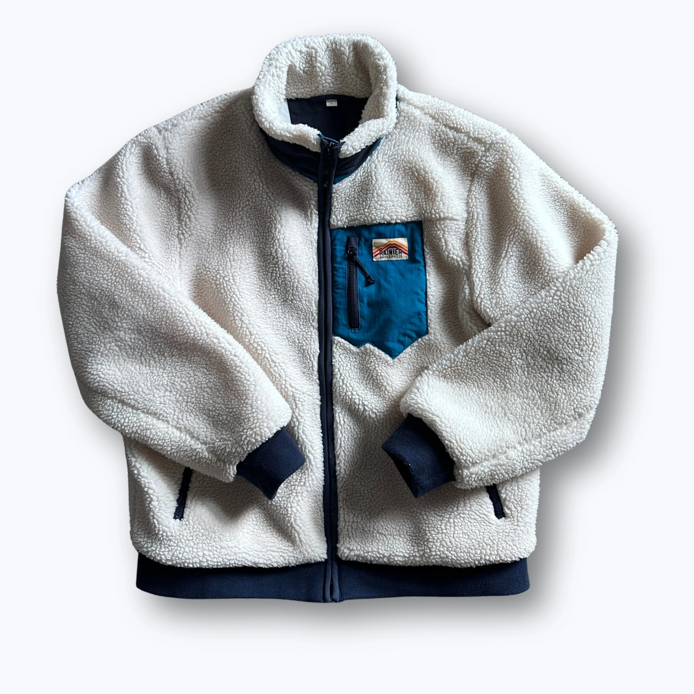 Turbo SuperFleece Jacket - Lined Recycled Fleece - Cream - Image 9