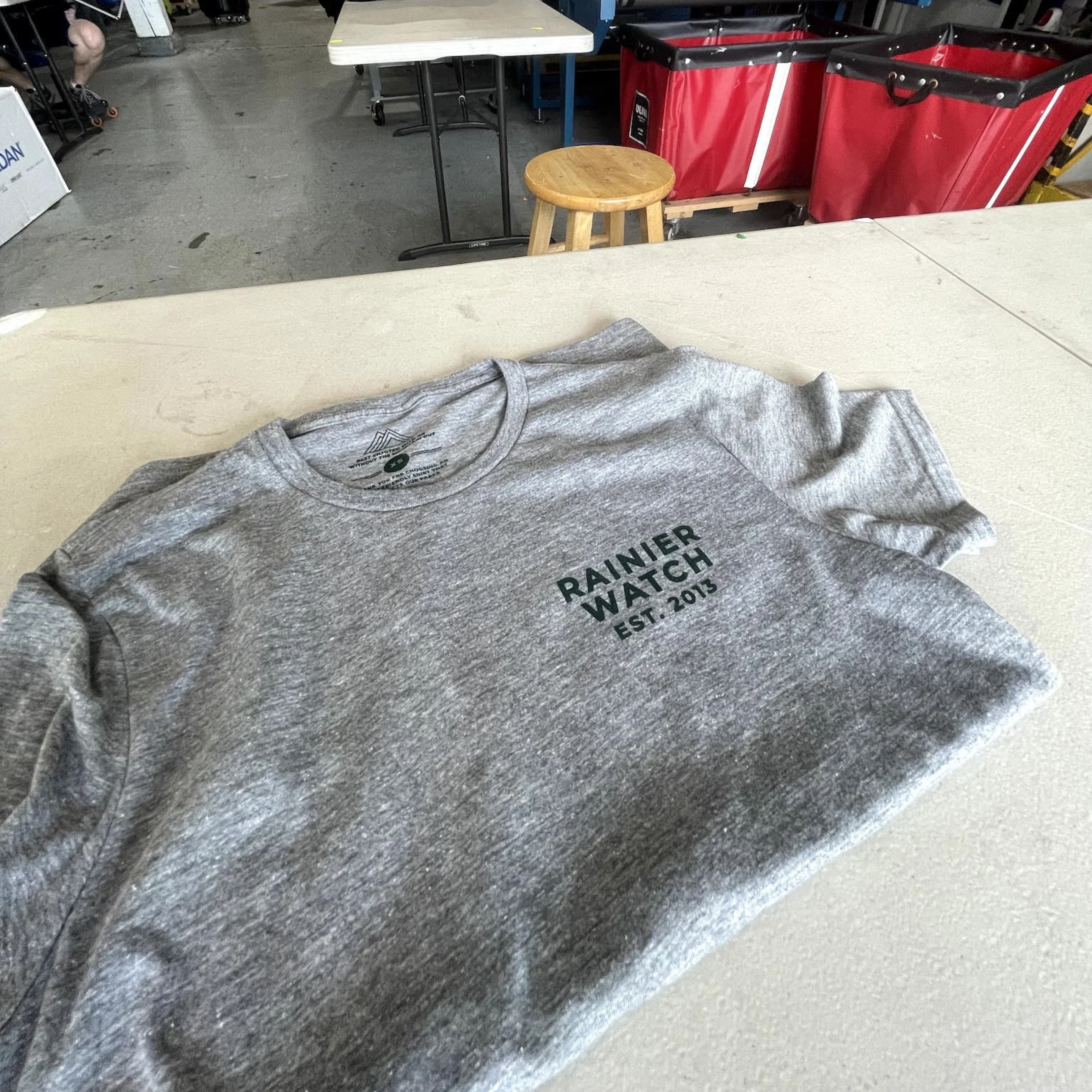 The Mountain Is Out Unisex Eco Tee - Double Sided - Heather Gray - Image 7