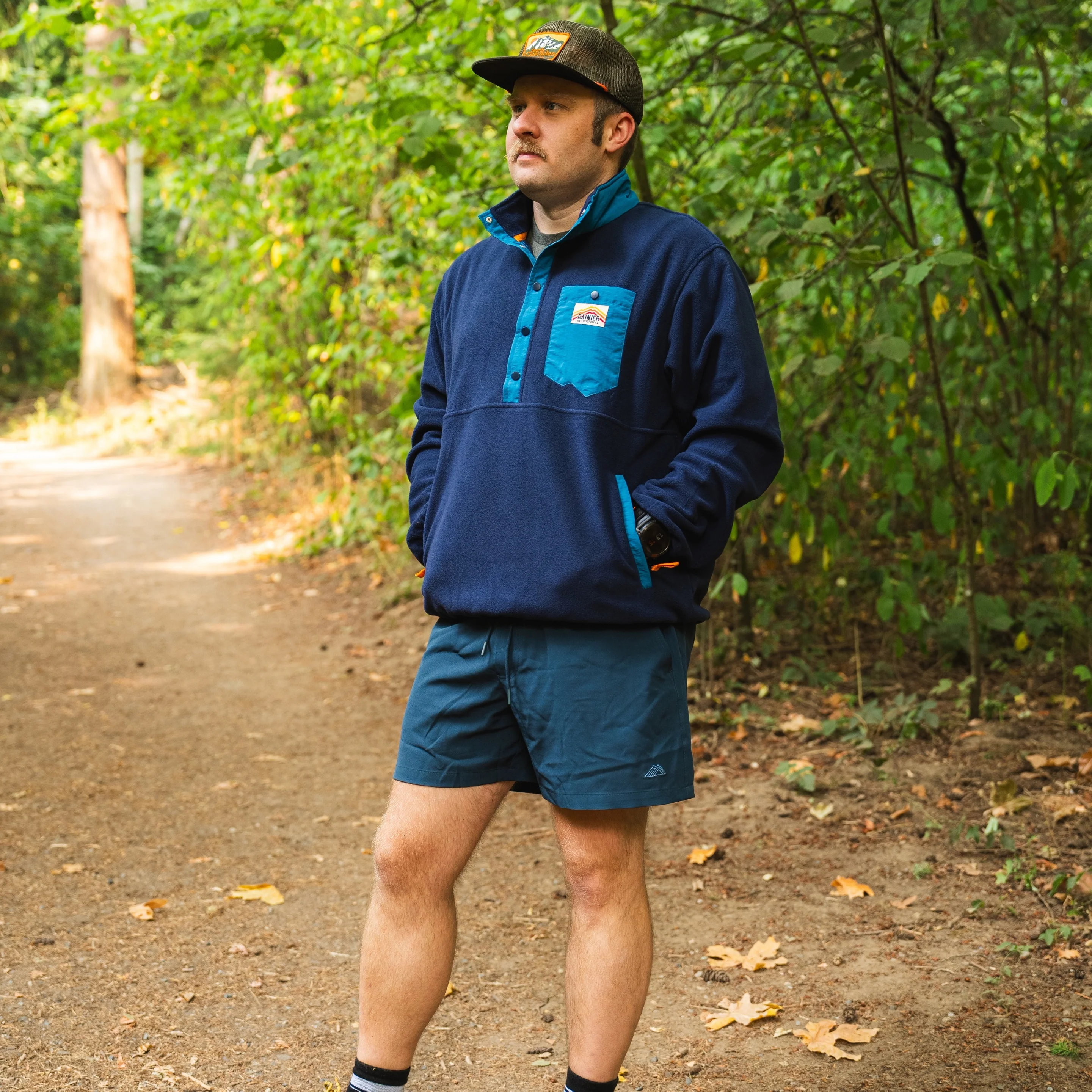 Turbo Recycled Fleece Pullover Jacket - Navy - Image 4