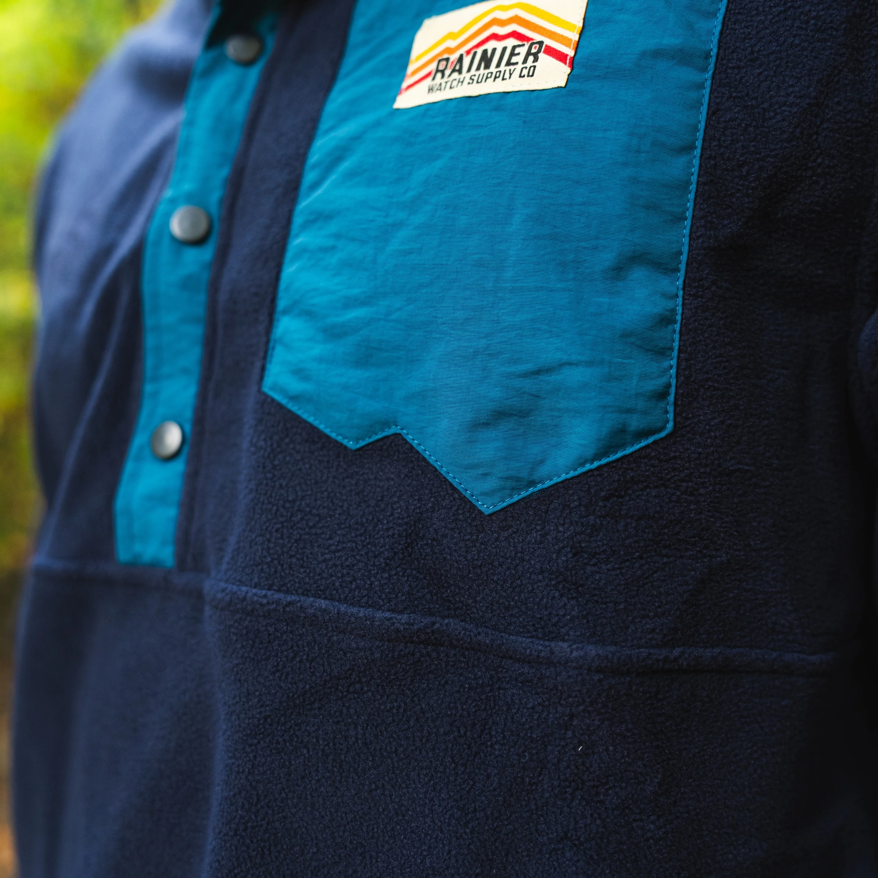 Turbo Recycled Fleece Pullover Jacket - Navy - Image 7