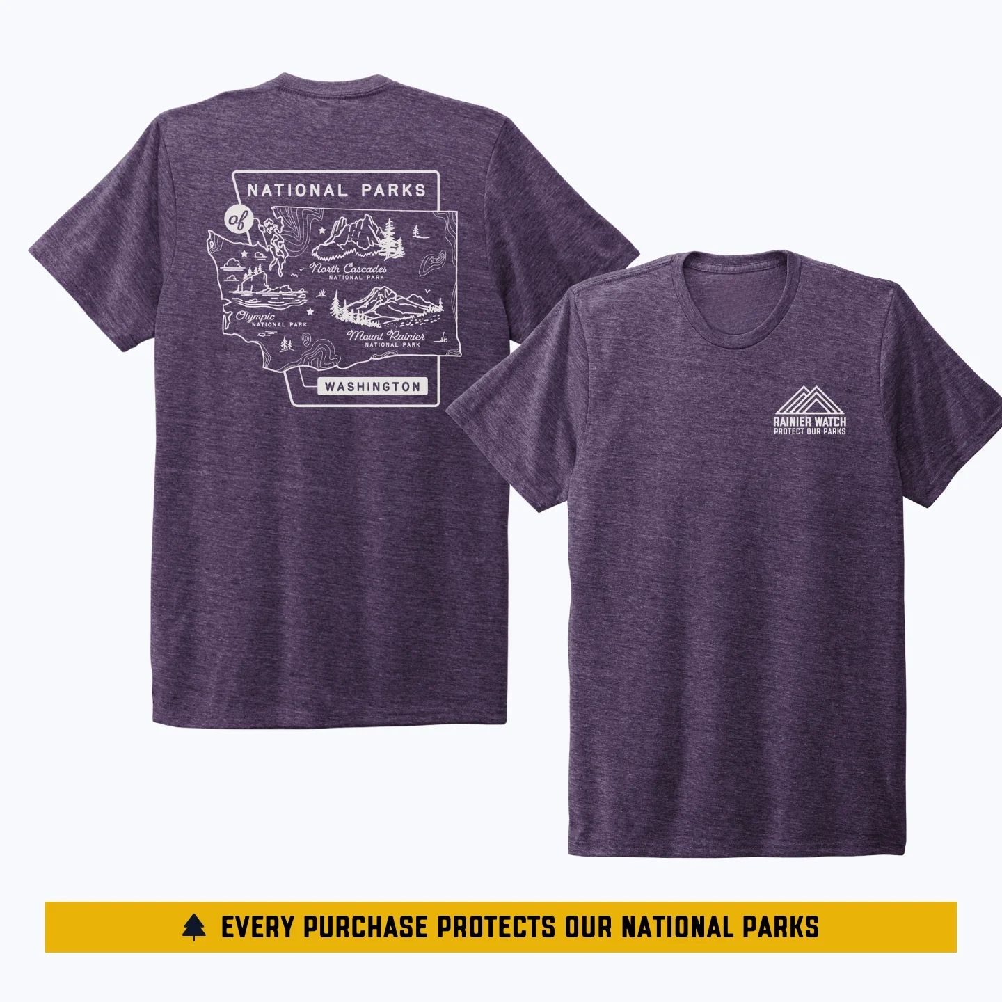 Washington National Parks Eco Tee - Huckleberry Purple - Image 4